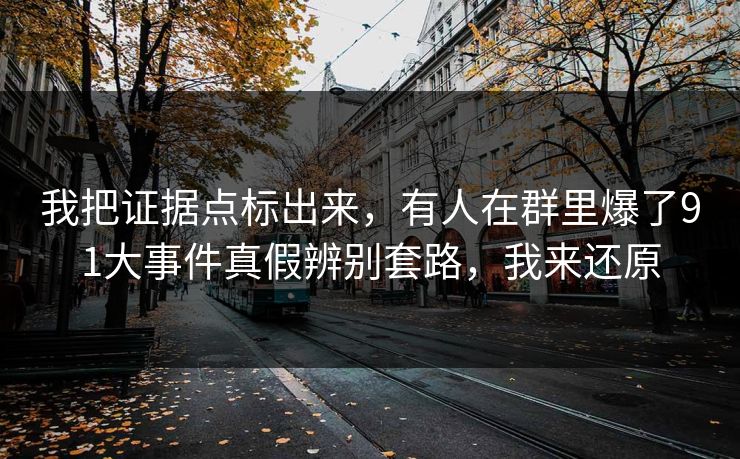 我把证据点标出来，有人在群里爆了91大事件真假辨别套路，我来还原