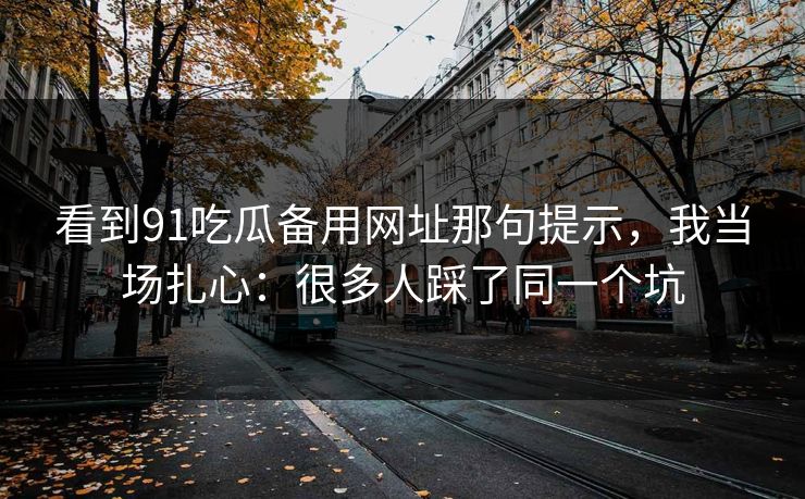 看到91吃瓜备用网址那句提示,我当场扎心:很多人踩了同一个坑 看到91吃瓜备用网址那句提示,我当场扎心:很多人踩了同一个坑