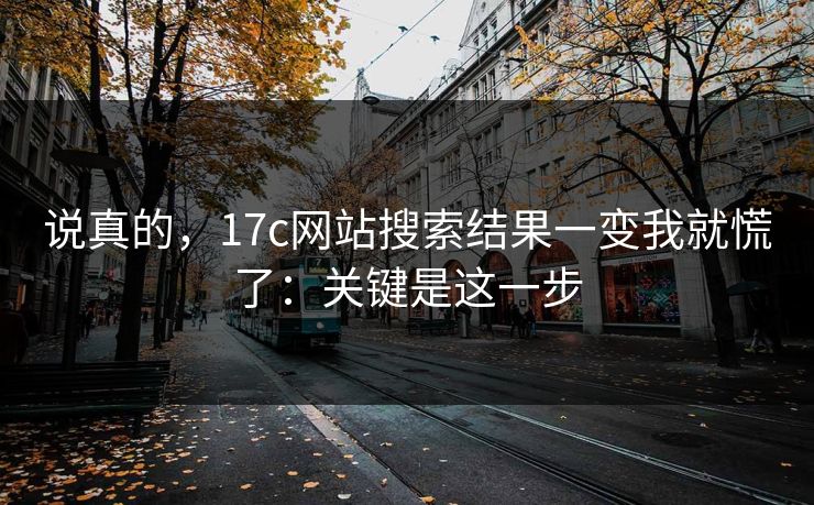 说真的，17c网站搜索结果一变我就慌了：关键是这一步